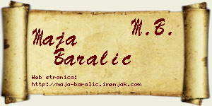Maja Baralić vizit kartica